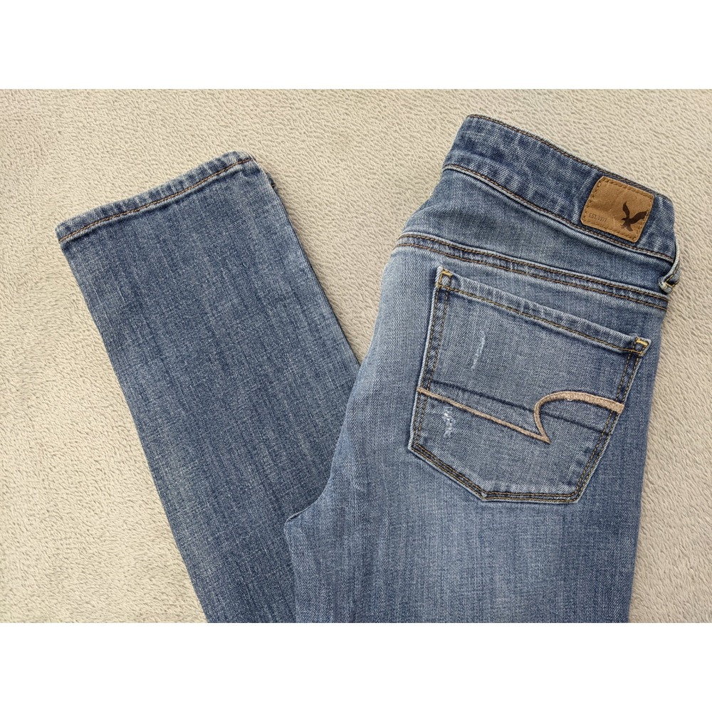 American Eagle Outfitters Jeans Womens Size 6 Skinny Stretch Distressed‎ Ripped